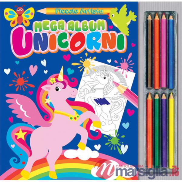 Mega album unicorni. Ediz. illustrata. Con matite