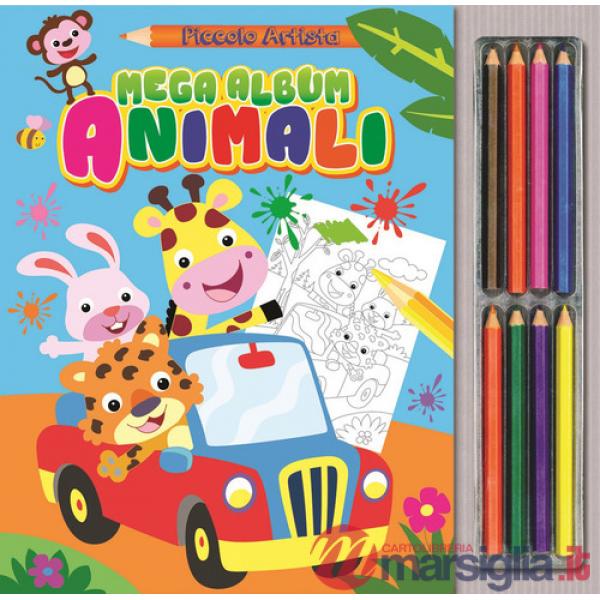 Mega album animali. Ediz. illustrata. Con matite
