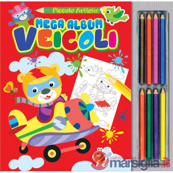 Mega album veicoli. Ediz. illustrata. Con matite