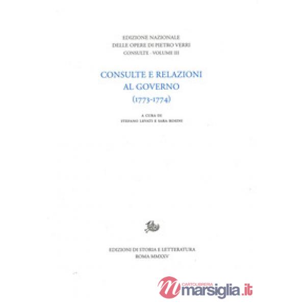 Consulte e relazioni al governo (1773-1774)