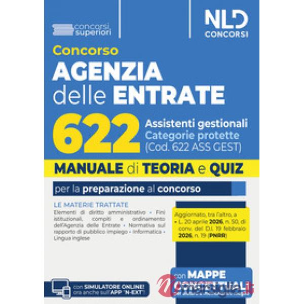 Concorso Agenzia delle Entrate 622 assistenti gestionali categorie protette. Manuale di teoria e quiz