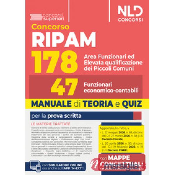 Concorso RIPAM 178 funzionari dei piccoli comuni 47 funzionari economico-contabili. Manuale di teoria