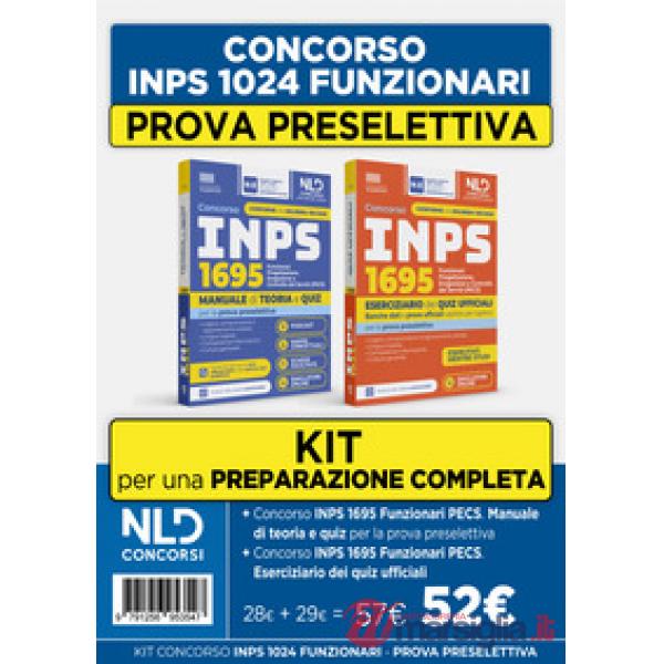 Kit concorso INPS 1695 Funzionari PECS. Manuale di teoria + Eserciziario per la prova preselettiva 2026
