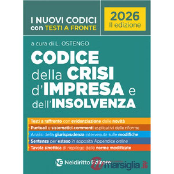 Codice della crisi d'impresa e dell'insolvenza 2026 con testi a fronte