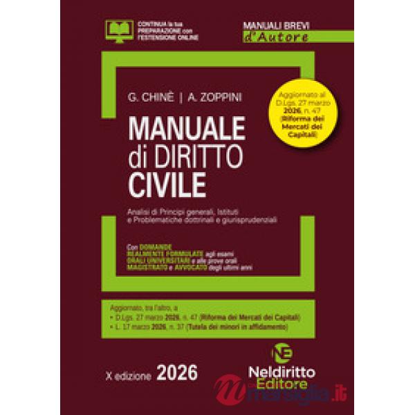 Manuale breve di diritto civile 2026. Manuale per esame orale avvocato, concorsi pubblici e università