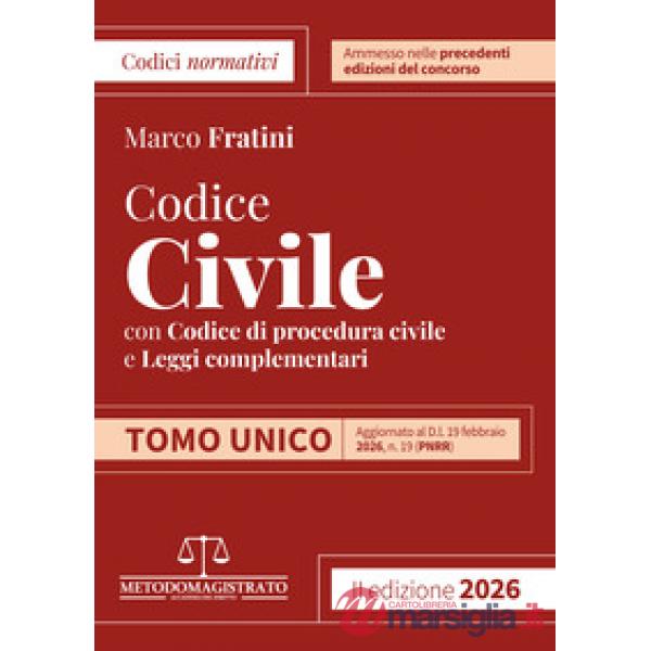 Codice normativo di Diritto Civile 2026 per il concorso in Magistratura
