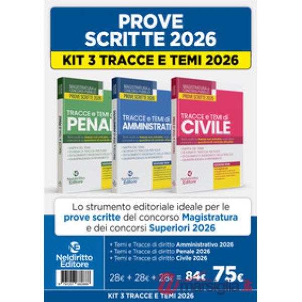 Kit tracce e temi 2026 per il concorso in magistratura e per i concorsi superiori