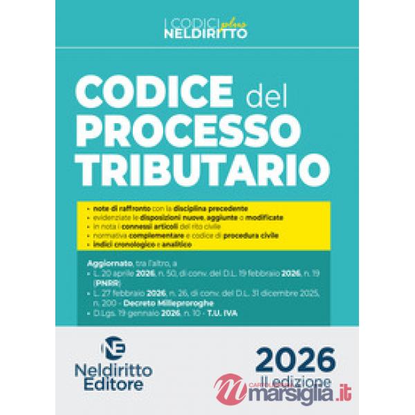 Codice del processo tributario plus 2026