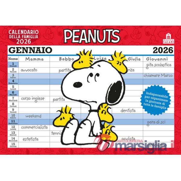Peanuts. Calendario della famiglia 2026
