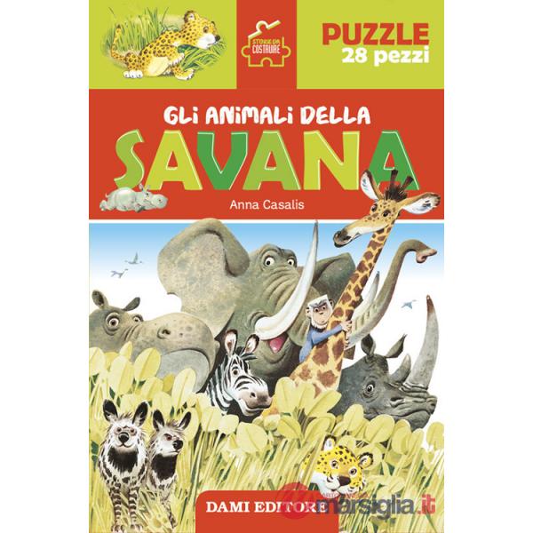 Animali della savana. Storie da costruire. Ediz. illustrata. Con puzzle 28 pezzi (Gli)