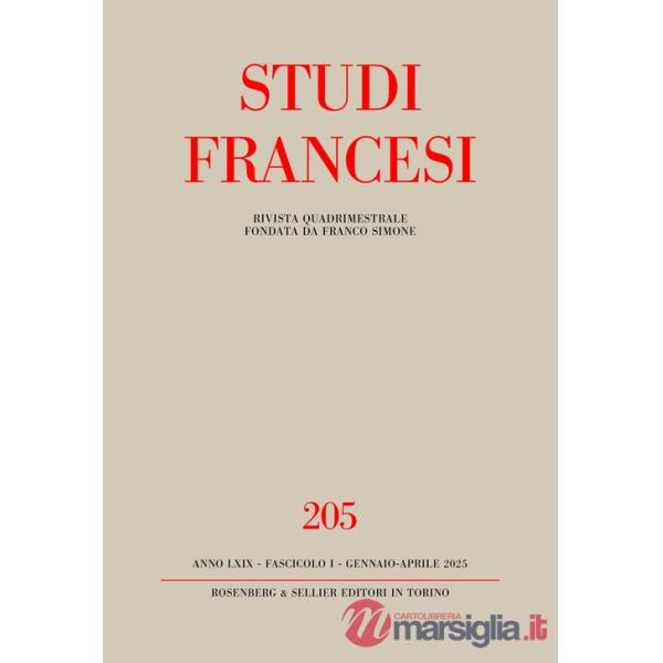 Studi francesi. Vol. 205