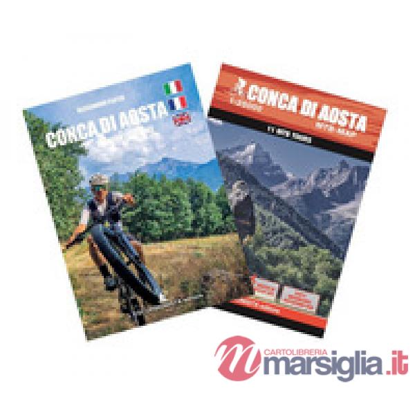Conca di Aosta in mountain bike. Carta dei sentieri 1:25000. Con guida ai percorsi