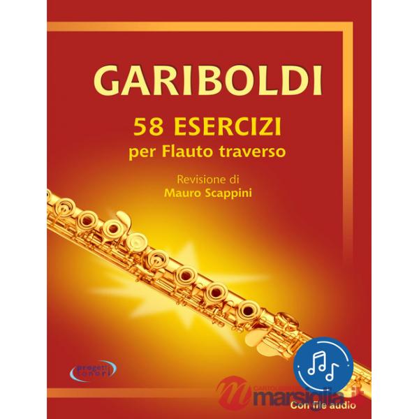 Gariboldi. 58 esercizi per flauto traverso. Con file audio in streaming