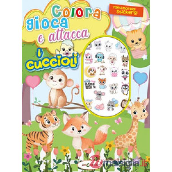 Colora gioca attacca i cuccioli. Activity book con puffy stickers