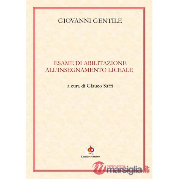 Esame di abilitazione all'insegnamento liceale