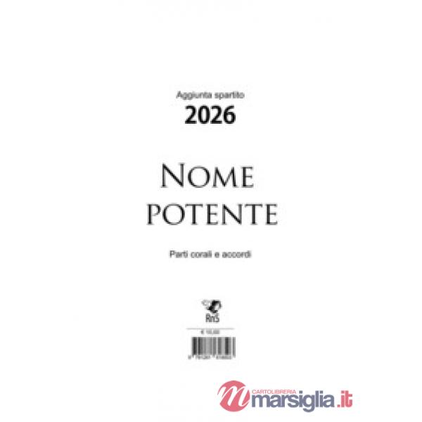 Nome potente. Aggiunta spartito musicale 2026