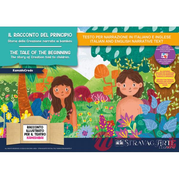 Racconto del principio: storia della creazione narrata ai bambini. Storia kamishibai. Ediz. italiana e inglese. Con QR code per 