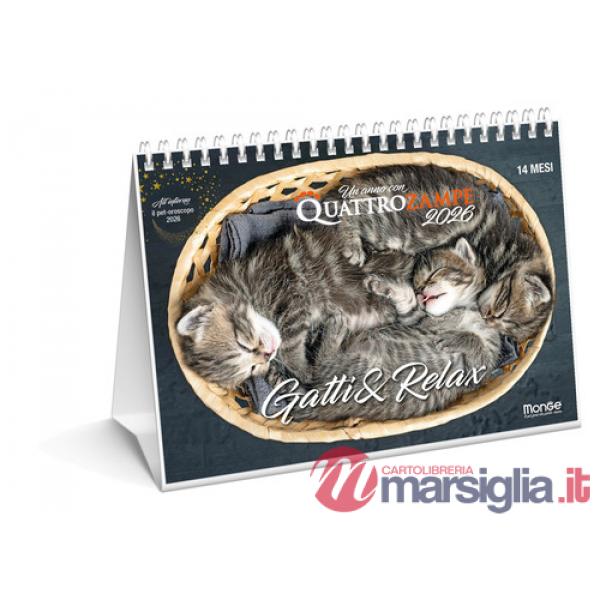 Gatti & relax. Calendario da tavolo 2026. 14 mesi