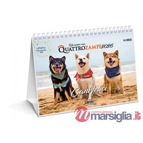 Cani felici. Calendario da tavolo 2026. 14 mesi di cani felici