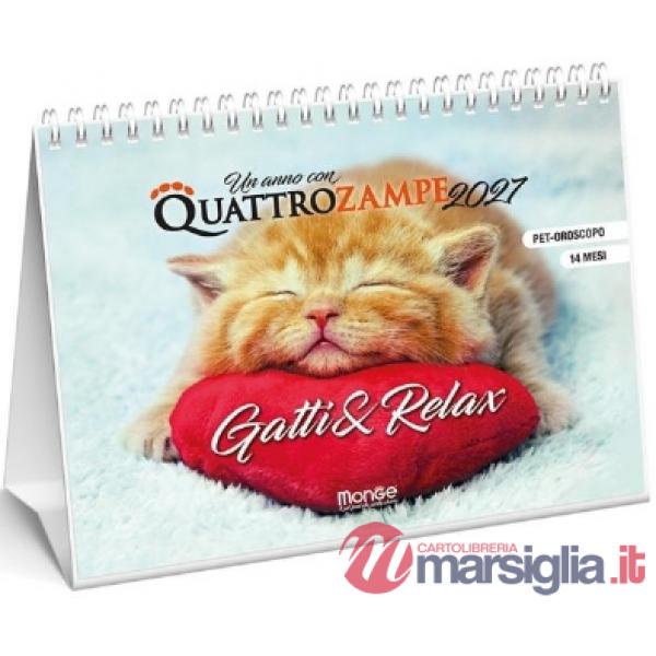 Gatti & relax. Calendario da tavolo 2027. 14 mesi