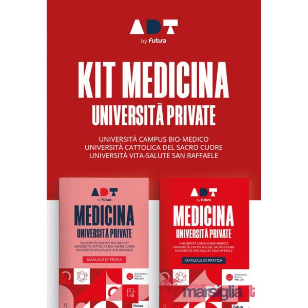 Accademia dei test. Medicina università private. Kit di preparazione. Università Cattolica, Campus Biomedico, San Raffaele 2026/